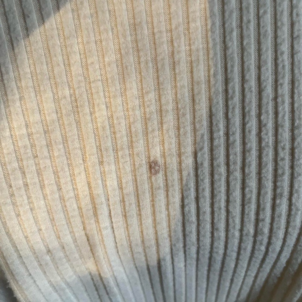 Cream Ribbed Long Sleeve Top - Picture 4 of 5